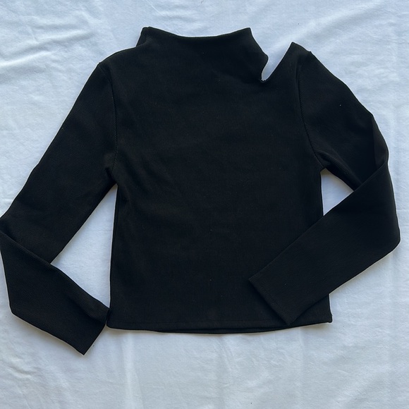 NWT Anthropologie Asymmetrical Cut Out Ribbed Knit Top-Size Small - Picture 6 of 9